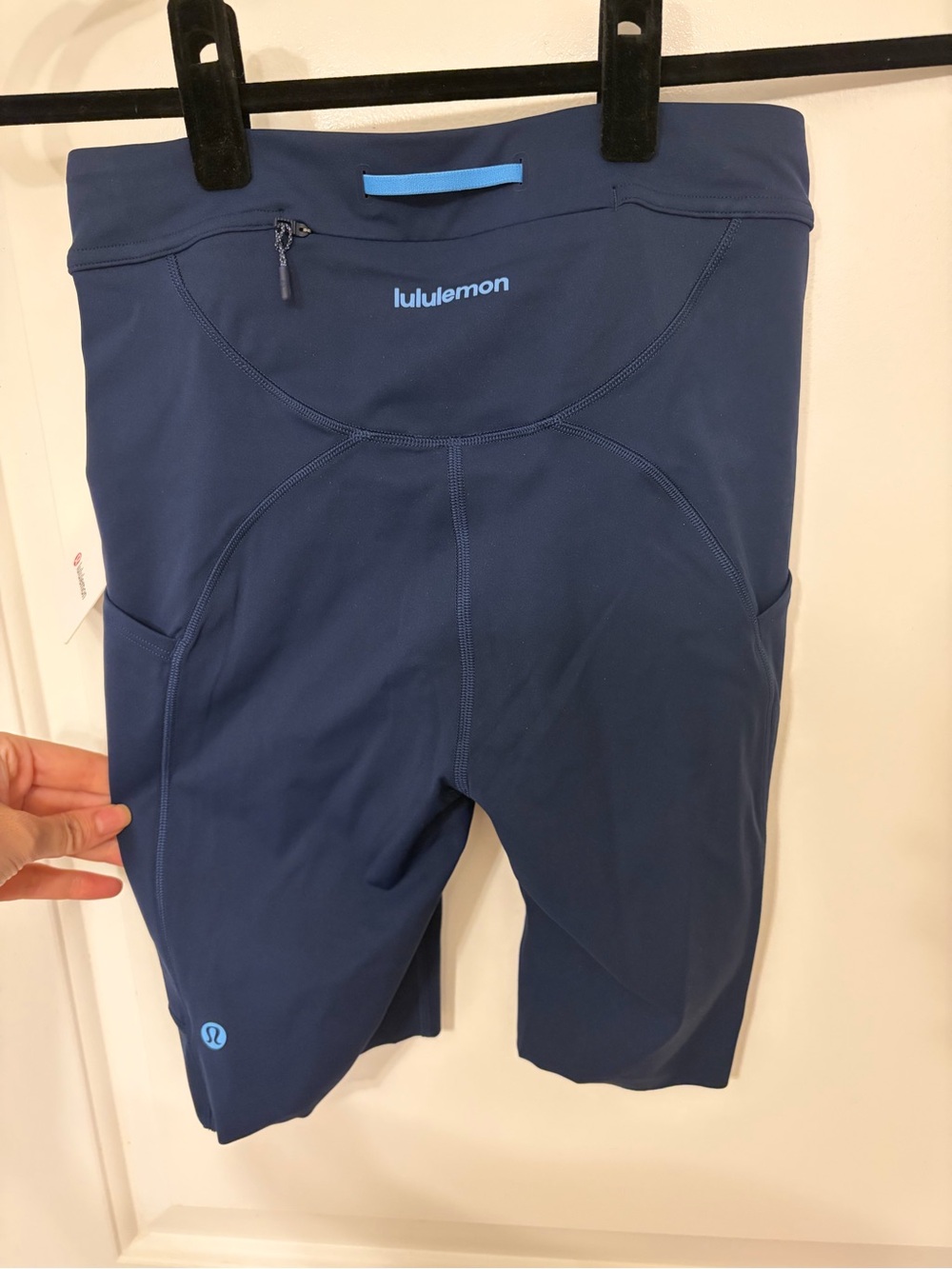 NWT $84 LULULEMON Fast & Free High-Rise Short 8” *Drawcord, Sz 6, Club Blue/OAVE - Picture 2 of 6